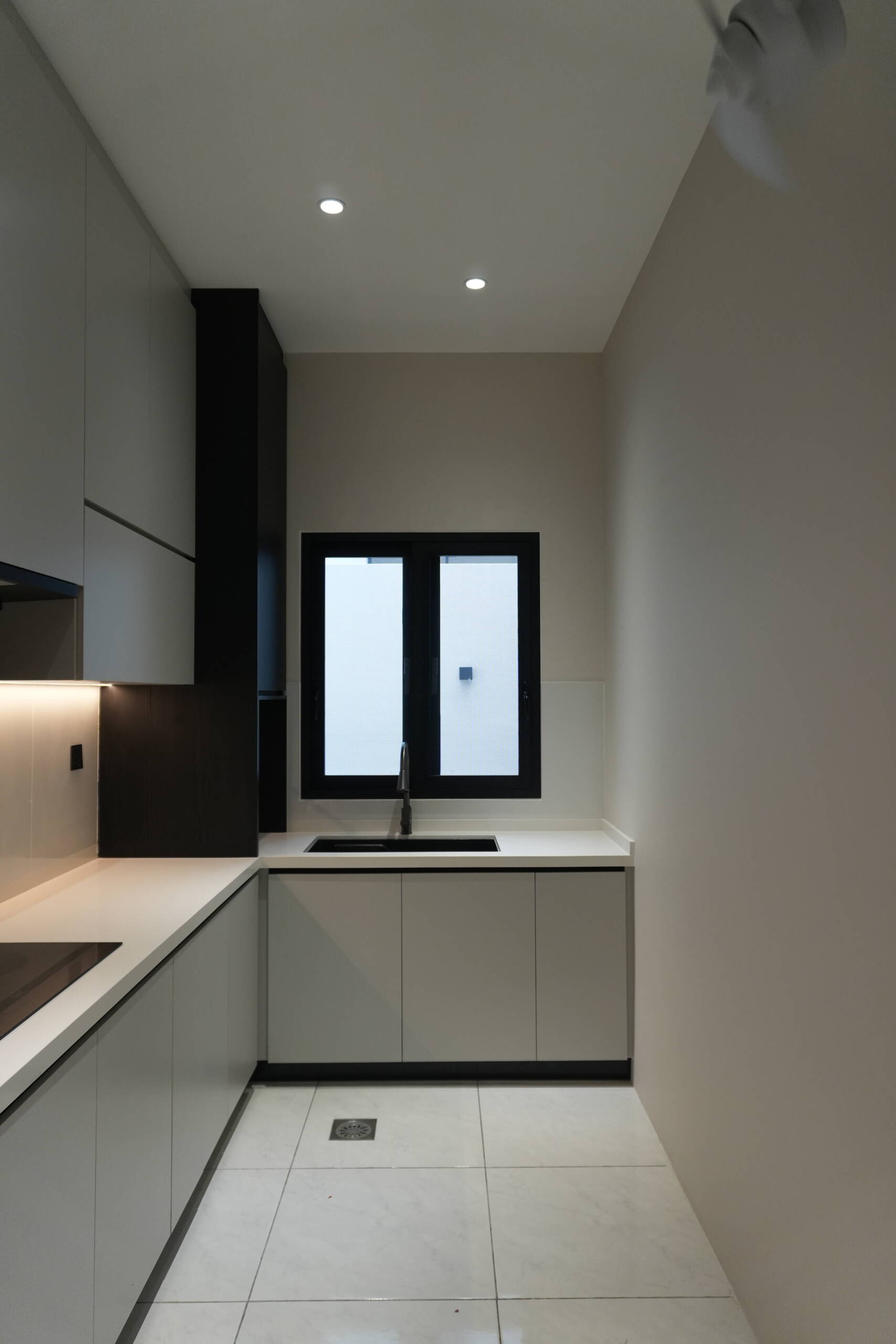 Single wall kitchen layout for studio unit Malaysia