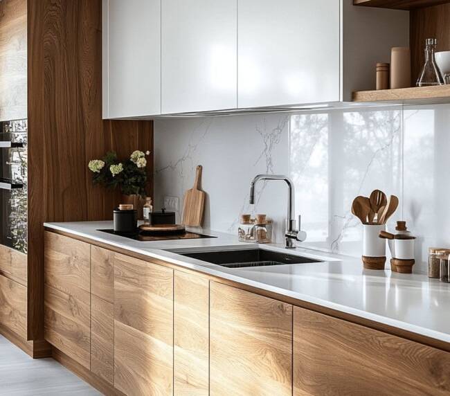 Minimalist Flat Panel Kitchen Cabinet