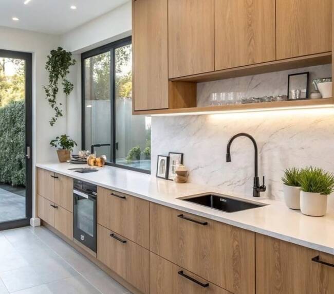 Muji Inspired Kitchen Cabinets