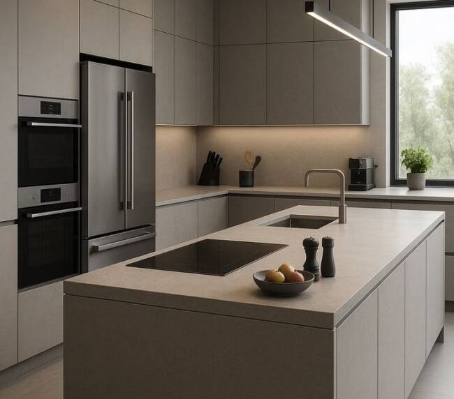 matte kitchen cabinet