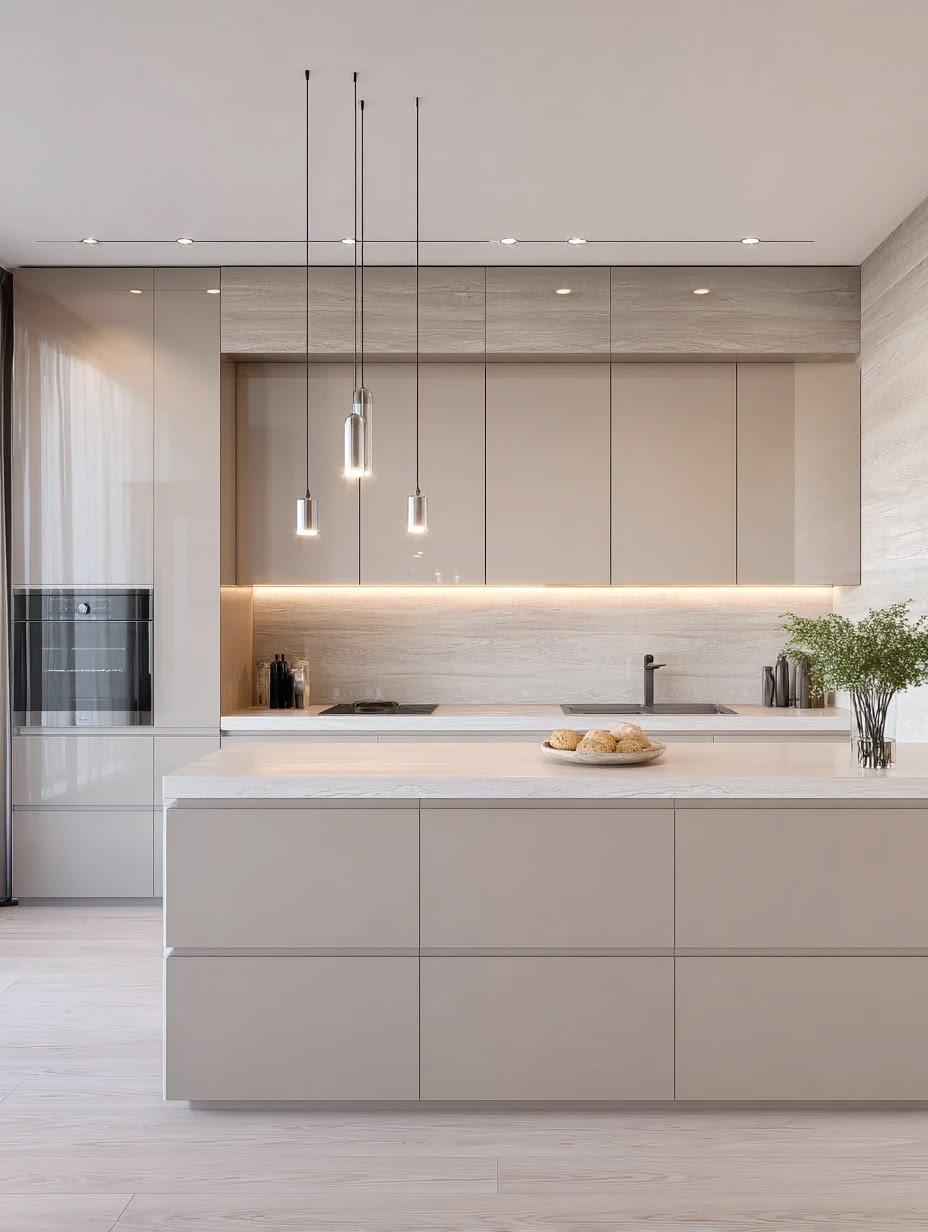 Full height floor to ceiling kitchen cabinets