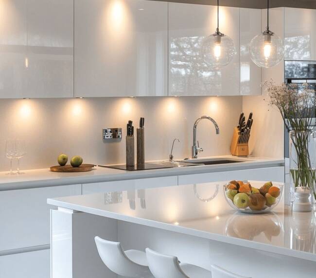 high gloss kitchen cabinet