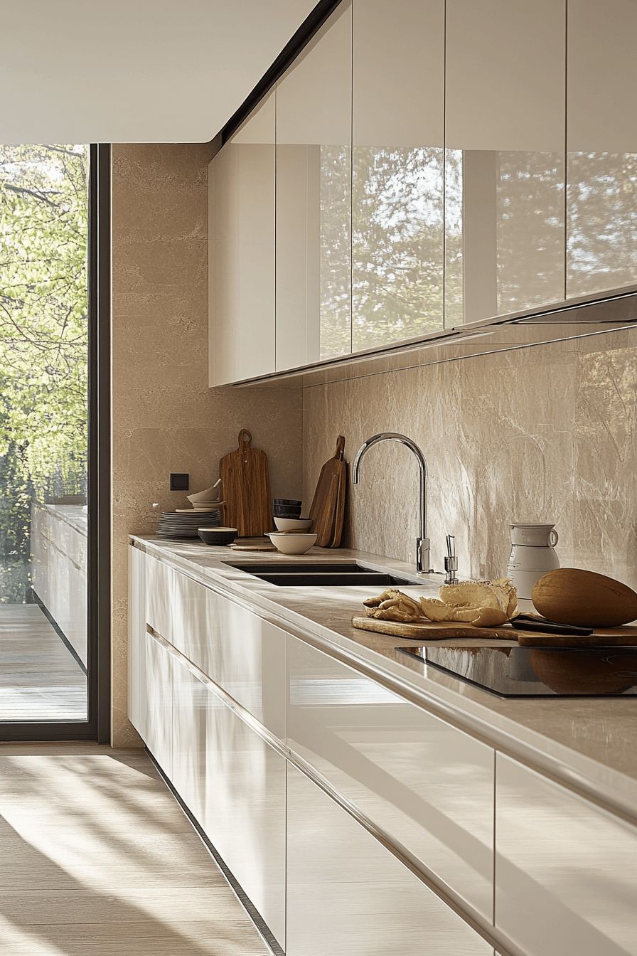 High gloss kitchen cabinets Malaysia bright modern