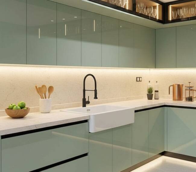 two tone colours kitchen cabinets