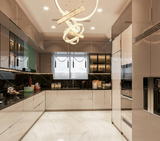 kitchen cabinet layout design for landed house