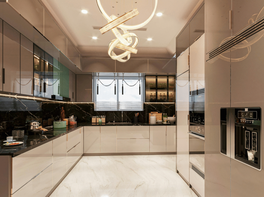 kitchen cabinet layout design for landed house