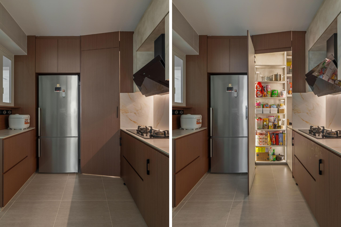 Full height tall pantry unit kitchen cabinet storage Malaysia