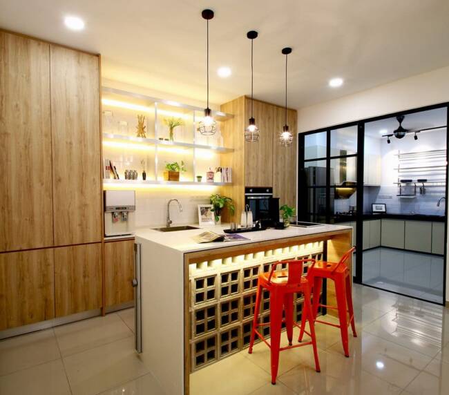 wet and dry kitchen at home