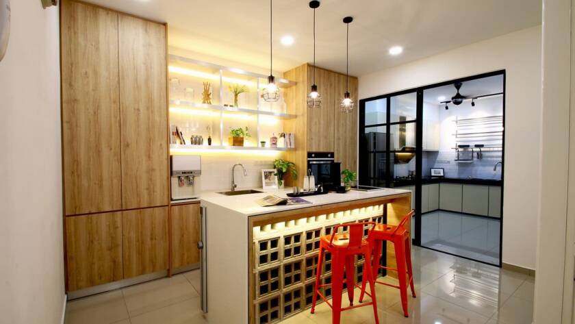 wet and dry kitchen at home