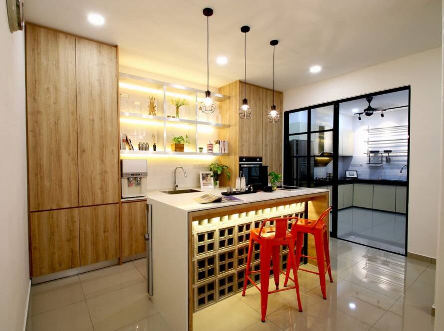wet and dry kitchen at home