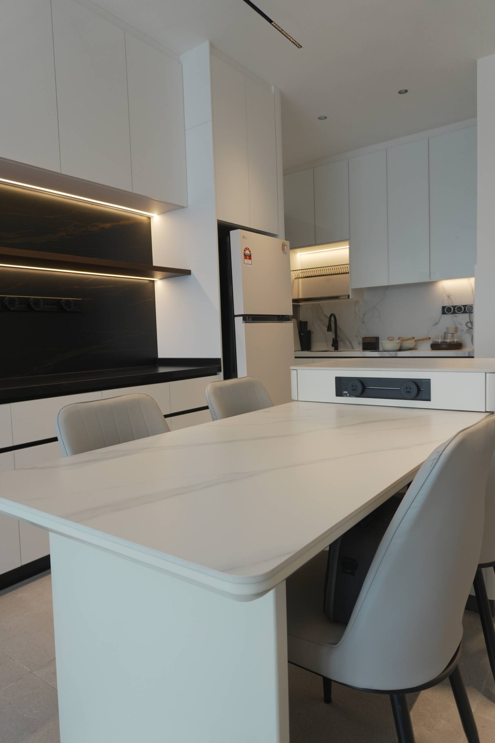 popular kitchen layout marble