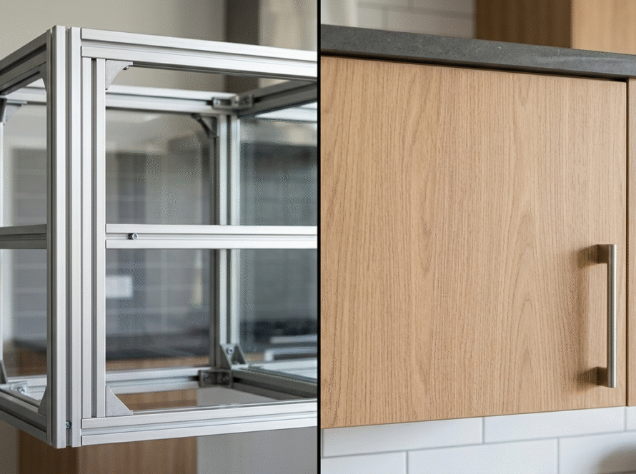 aluminium vs wooden cabinet