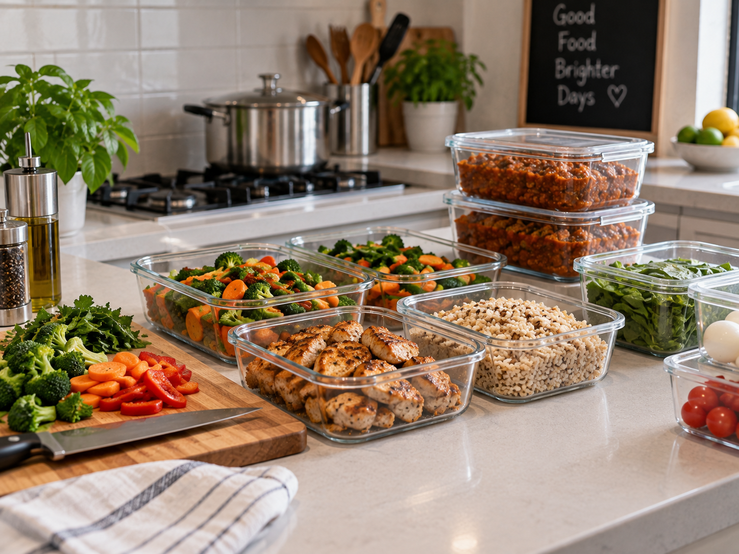 Meal prepper kitchen organised batch cooking storage Malaysia